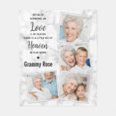 Herdenking van het gezin Memorial Foto Collage Fleece Deken (Voorkant)