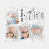 Herdenking van het gezin Memorial Foto Collage Fleece Deken (Voorkant (Horizontaal))