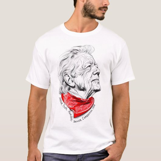 Herdenking van het humanitaire President Jimmy Car T-shirt (Voorkant)