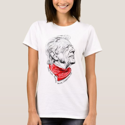 Herdenking van het humanitaire President Jimmy Car T-shirt (Voorkant)
