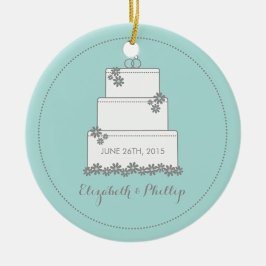 Herdenking van het huwelijk - Cake Ornament - Seaf (Voorkant)