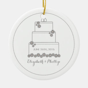 Herdenking van het huwelijk keramisch ornament