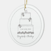 Herdenking van het huwelijk keramisch ornament (Links)