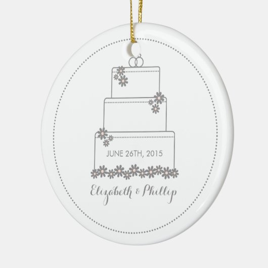 Herdenking van het huwelijk keramisch ornament (Links)
