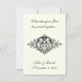 Herdenking van het katholieke huwelijk voor de Hei Bedankkaart