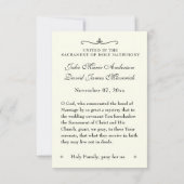 Herdenking van het katholieke huwelijk voor de Hei Bedankkaart (Achterkant)