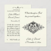 Herdenking van het katholieke huwelijk voor de Hei Bedankkaart (Voorkant / Achterkant)