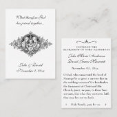 Herdenking van het katholieke huwelijk voor de Hei Visitekaartje (Voorkant / Achterkant)