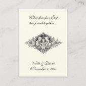 Herdenking van het katholieke huwelijk voor de Hei Visitekaartje (Voorkant)