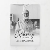 Herdenking van het leven 10-Foto Zwart & Wit Begra Drieluik Programma (Cover)