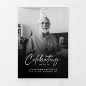 Herdenking van het Leven 10-Foto Zwart & Wit Begra Drieluik Programma (Cover)
