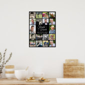 Herdenking van het Leven 18 Foto Collage Begrafeni Poster (Keuken)