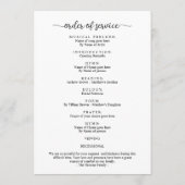 Herdenking van het leven 1 Foto-herdenkingskruis Programmakaart (Achterkant)