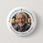Herdenking van het leven 1 speciale foto ronde button 5,7 cm (Voorkant)