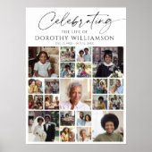 Herdenking van het Leven 21 Foto Collage Herdenkin Poster (Voorkant)