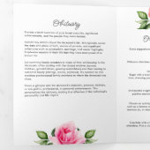 Herdenking van het Leven Aquarel Bloemstuk Herdenk Drieluik Programma (Binnenzijde eerst)