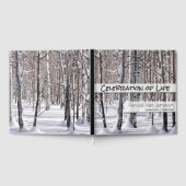 Herdenking van het leven Aspenbomen in sneeuw Aang Gastenboek (Volledig)