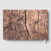 Herdenking van het leven begrafenis rustiek hout g gastenboek (Achterkant)