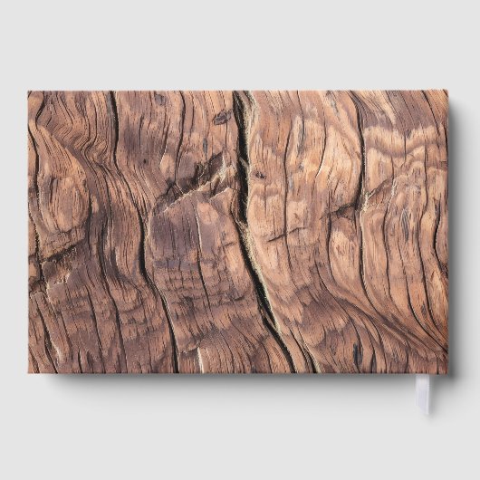 Herdenking van het leven begrafenis rustiek hout g gastenboek (Achterkant)