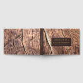 Herdenking van het leven begrafenis rustiek hout g gastenboek (Volledig)