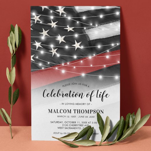 Herdenking van het Leven Brandweer Memorial Kaart