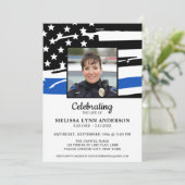 Herdenking van het leven door de politie kaart (Staand voorkant)