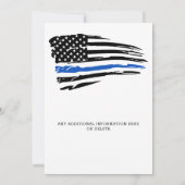 Herdenking van het leven door de politie kaart (Achterkant)