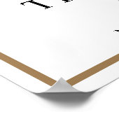 Herdenking van het leven Eenvoudige gouden lijst f Poster (Hoek)