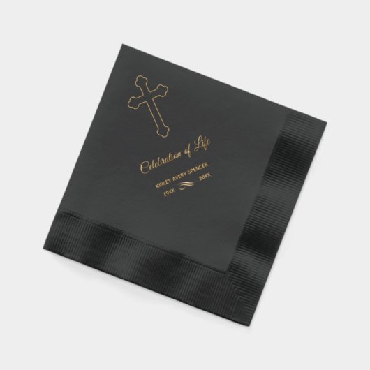 Herdenking van het leven folie servetten (Links)