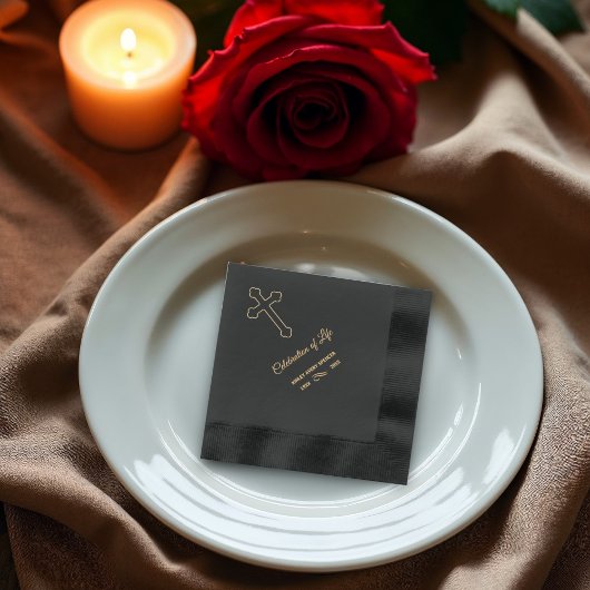 Herdenking van het leven folie servetten