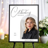 Herdenking van het Leven Foto Minimalistisch Scrip Poster