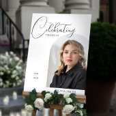 Herdenking van het Leven Foto Minimalistisch Scrip Poster