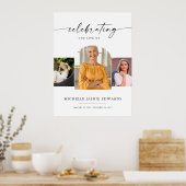 Herdenking van het Leven | Herinnerings Funeral Fo Poster (Keuken)