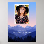 Herdenking van het leven in bergen poster (Voorkant)