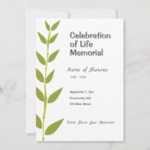 Herdenking van het leven in de bamboe Modern Kaart (Voorkant)