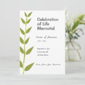 Herdenking van het leven in de bamboe Modern Kaart (Staand voorkant)