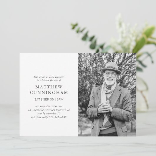 Herdenking van het leven in een moderne vorm kaart (Staand voorkant)