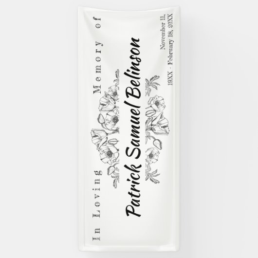 Herdenking van het leven | In het bewaren van gehe Spandoek (Verticaal)