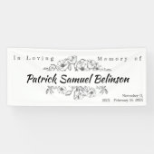 Herdenking van het leven | In het bewaren van gehe Spandoek (Horizontaal)