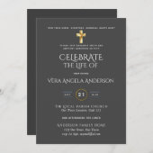 Herdenking van het leven Katholieke uitvaart herde (Voorkant / Achterkant)