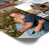 Herdenking van het leven kruis foto collage rouwdi poster (Hoek)