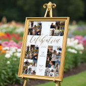 Herdenking van het leven Kruisfoto Collage Begrafe Poster