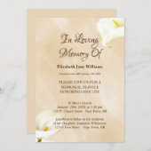 Herdenking van het leven | Lily Kaart (Voorkant / Achterkant)