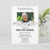 Herdenking van het leven Memorial Foto Boho White Kaart (Staand voorkant)