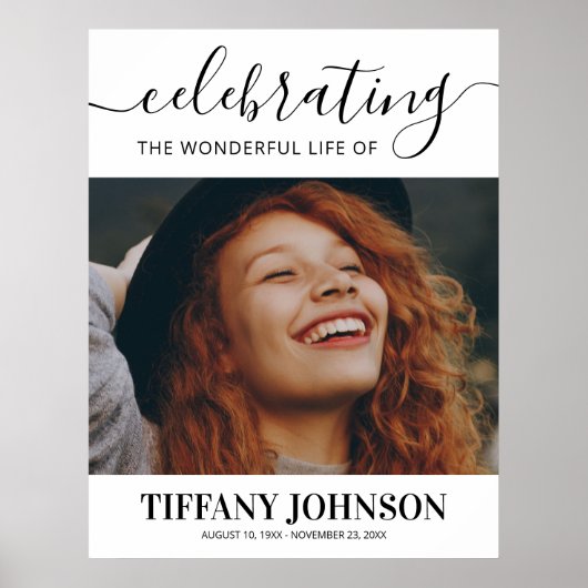 Herdenking van het Leven Memorial Poster (Voorkant)