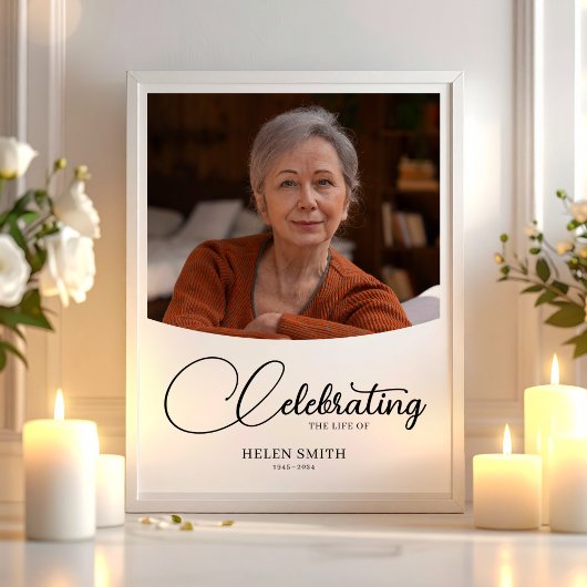 Herdenking van het Leven - Memoriale Foto Funeral Poster
