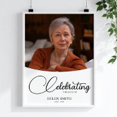 Herdenking van het Leven - Memoriale Foto Funeral Poster