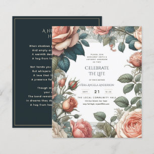 Herdenking van het leven met vintage rozen herdenk