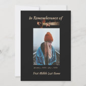 Herdenking van het leven Nodig muziekgitaar uit Kaart (Voorkant)