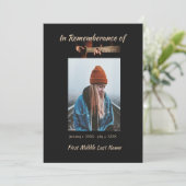 Herdenking van het leven Nodig muziekgitaar uit Kaart (Staand voorkant)